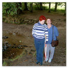 Denise and Jenni at Beresford Dale