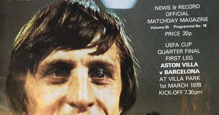 Aston Villa v Barcelona Programme