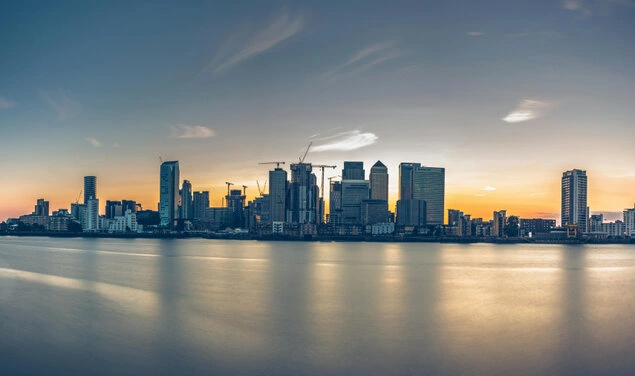 The River Thames And London's Financial District